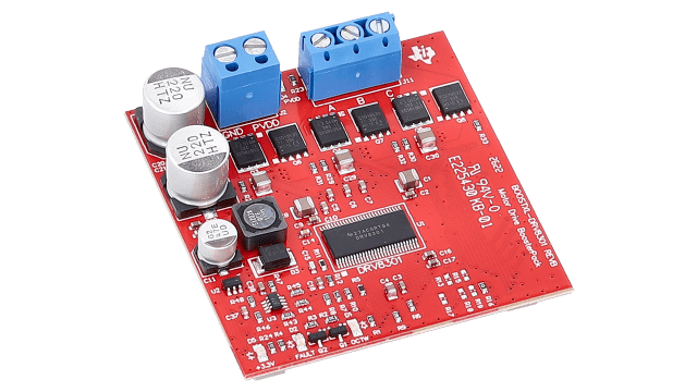BOOSTXL-DRV8301 Motor Drive BoosterPack featuring DRV8301 and NexFET&trade; MOSFETs angled board image
