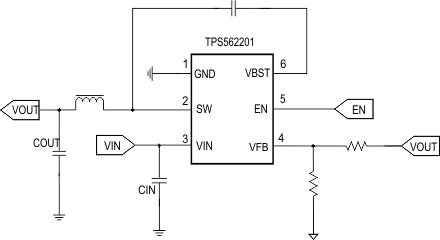 TPS562201 TPS562208 概略回路図