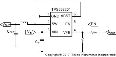 TPS563201 TPS563208 概略回路図