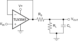 TLV3541 TLV3542 TLV3544 ai_series_resistor_improves_cap_load_bos756.gif