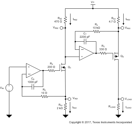 OPA188-Q1 OPA2188-Q1 High-Side-Voltage-to-Current-Converter_SBOS860.gif