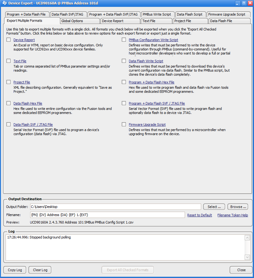 UCD90160A Device_Configuration_Export_Tool_slvsdd4.png