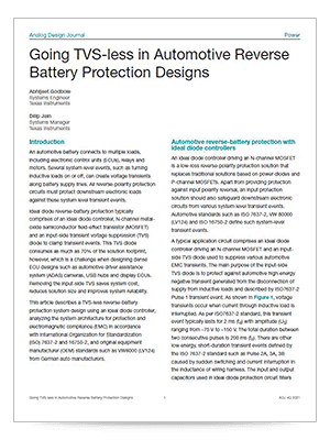 Going TVS-less in reverse-battery protection design