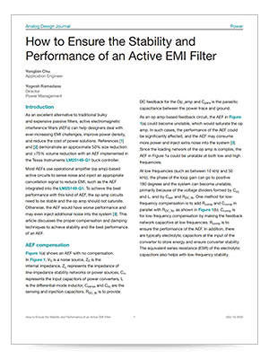 PDF-Titelbild des Artikels "Wie stelle ich die Stabilität und Leistung eines aktiven EMI-Filters sicher"
