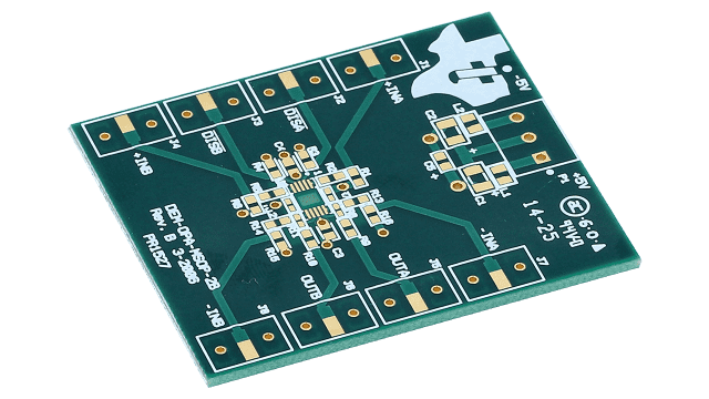 DEM-OPA-MSOP-2B Dual op amp evaluation module for MSOP-10 package angled board image