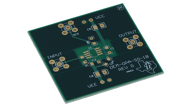 DEM-OPA-SO-1B Single op-amp evaluation module for SO-8 (non-inverting) package angled board image