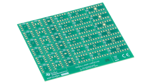 SMALL-AMP-DIP-EVM Evaluation module for operational amplifiers with small-size packages angled board image
