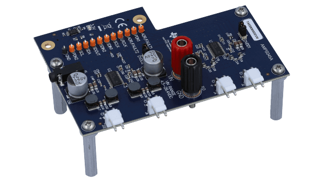 TAS5806MDEVM TAS5806MD Inductor-less stereo Class-D audio amplifier with headphone amplifier evaluation module angled board image