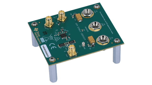 THS3491DDAEVM THS3491 evaluation module for 900-MHz high-power-output current-feedback amplifier in DDA package angled board image