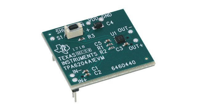 TPA6204A1EVM TPA6204A1 – Evaluierungsmodul (EVM) angled board image