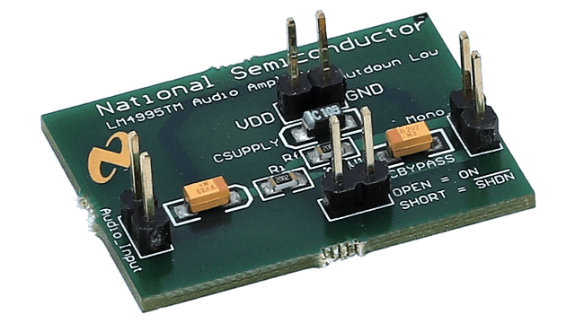 LM4995TMBD 1.3W Audio Power Amplifier angled board image