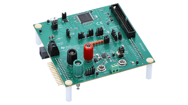 TAS2X63EVM スピーカ保護機能内蔵、高度な EQ 機能搭載、デジタル入力スマート・アンプの評価基板 angled board image