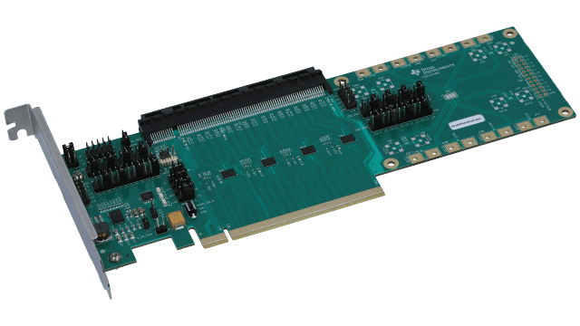 DS160PR410EVM-RSC 四通道 PCI-express 第四代线性转接驱动器评估模块 angled board image