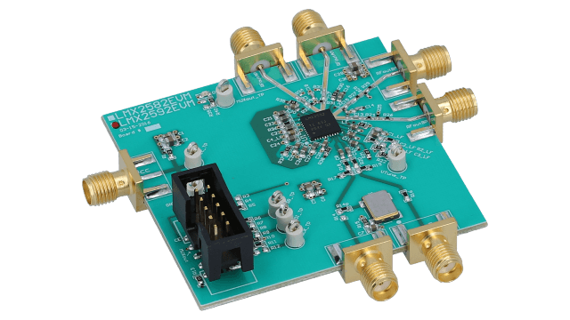 LMX2592EVM LMX2592EVM high-performance, wideband frequency RF synthesizer PLLATINUM™ integrated circuit angled board image