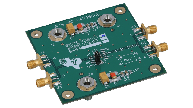 SN65LVDS100EVM SN65LVDS100 Evaluation Module angled board image