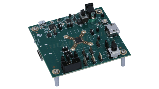 TMDS181RGZEVM TMDS181 6-Gbps TMDS retimer in the RGZ package evaluation module angled board image