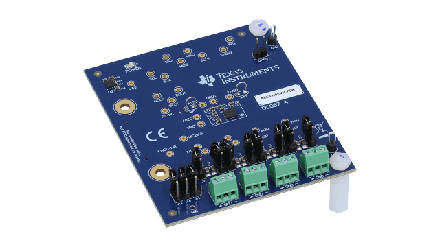 ADC5140EVM-PDK TLV320ADC5140 quad-channel 768-kHz Burr-Brown™ audio ADC evaluation module angled board image
