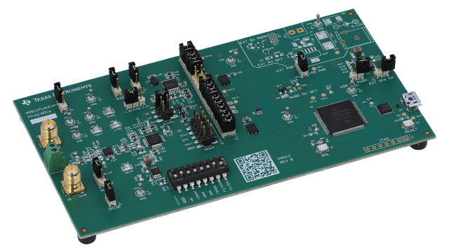 ADS127L01EVM ADS127L01 24-bit, Delta-Sigma Analog-to-Digital converter (ADC) Evaluation Module angled board image
