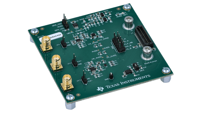 ADS7049-Q1EVM-PDK ADS7049-Q1 Ultra-Low-Power Ultra-Small-Size 12-Bit 2MSPS SAR ADC Performance Demonstration Kit (PDK) angled board image