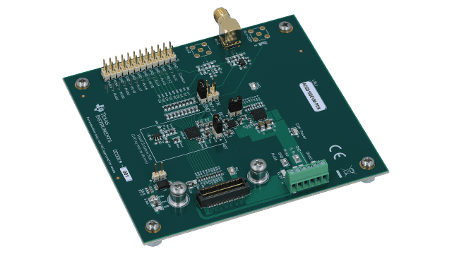 ADS8168EVM-PDK ADS8168 8-channel 16-bit 1MSPS SAR ADC evaluation module performance demonstration kit (PDK) angled board image
