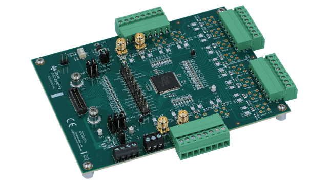 ADS8686SEVM-PDK ADS8686S 16-channel 16-bit 1-MSPS dual simultaneous-sampling ADC performance demonstration kit (PDK) angled board image