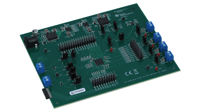 AMC7834EVM AMC7834 12-Bit Integrated Power-Amplifier Analog Monitor and Control (AMC) System Evaluation Module angled board image