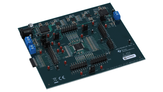 AMC7836EVM AMC7836 12 ビット高密度アナログ・モニタ / 制御（AMC）ソリューションの評価モジュール angled board image