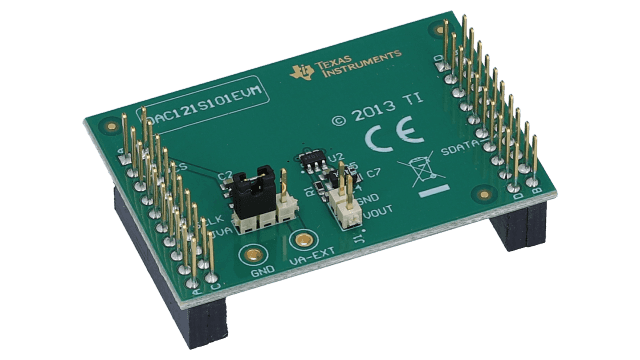 DAC121S101EVM DAC121S101 12-Bit, 1-Channel, 8µs Settling Time, Serial Interface DAC Evaluation Module angled board image