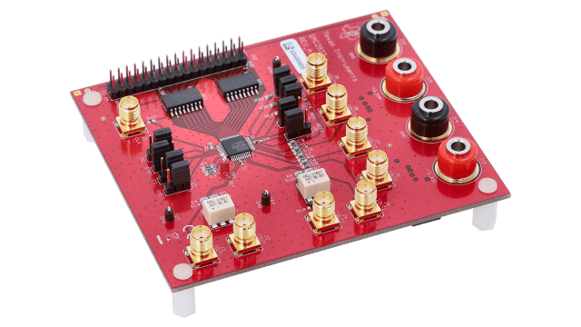 DAC2932EVM DAC2932 Dual-Channel, 12-Bit, 40-MSPS, Ultra-Low Power Digital-to-Analog Converter Evaluation Module angled board image