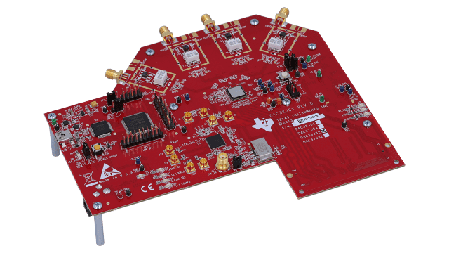 DAC38J82EVM DAC38J82 Dual-Channel, 16-Bit, 2.5-GSPS, 1x-16x Interpolating Digital-to-Analog Converter EVM angled board image