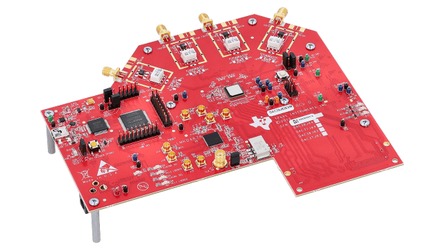 DAC39J82EVM DAC39J82 Dual-Channel, 16-Bit, 2.8-GSPS, 1x-16x Interpolating Digital-to-Analog Converter EVM angled board image