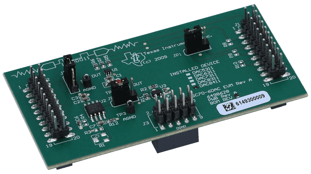 DAC8411EVM DAC8411 Evaluation Module angled board image