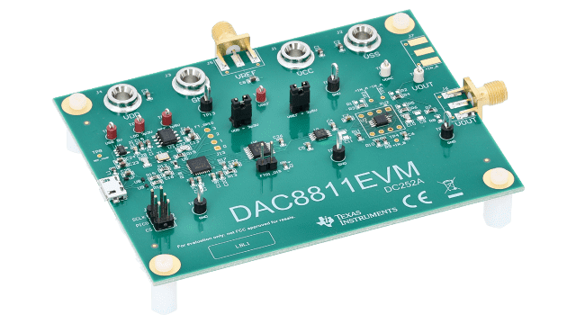 DAC8811EVM DAC8811EVM Evaluation Module angled board image