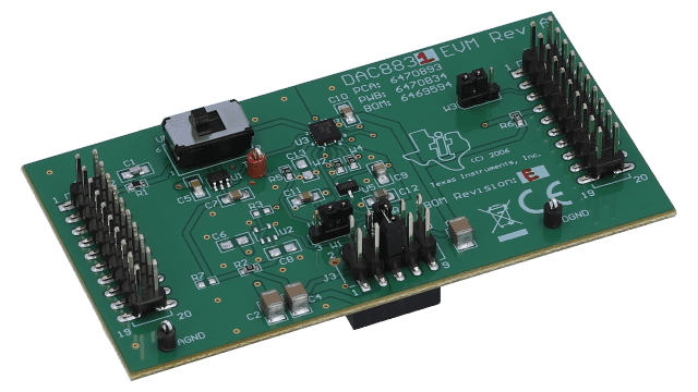 DAC8831EVM Módulo de evaluación DAC8831 angled board image