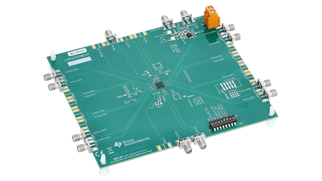 LMK00338EVM LMK00338 PCIe Gen1/2/3 Clock Buffer Evaluation Module angled board image