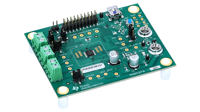 PGA302EVM-037 PGA302 Pressure Sensor Signal Conditioner Evaluation Module angled board image