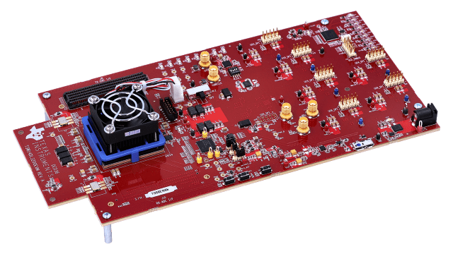TSW14DL3200EVM Data capture/pattern generator: data converter evaluation module with 48 LVDS lanes up to 1.6Gbps angled board image