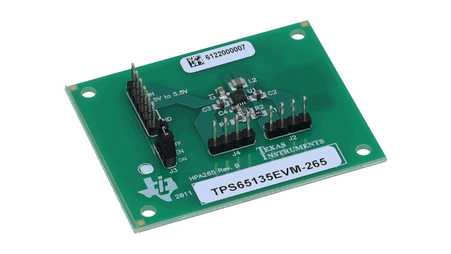 TPS65135EVM-265 TPS65135 SIMO Converter Evaluation Module angled board image