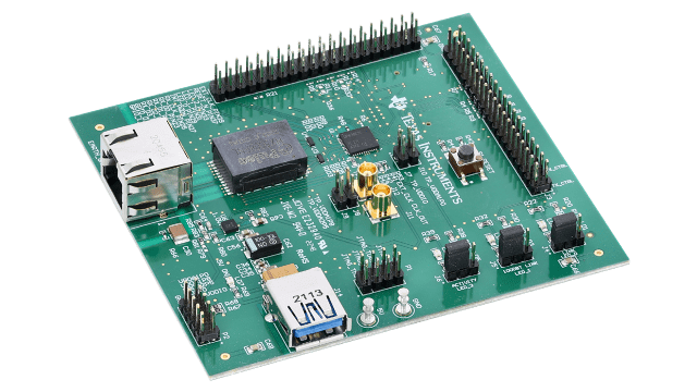 DP83867ERGZ-R-EVM DP83867ERGZ-R-EVM RGMII 1000M/100M/10M Ethernet PHY Evaluation Module angled board image