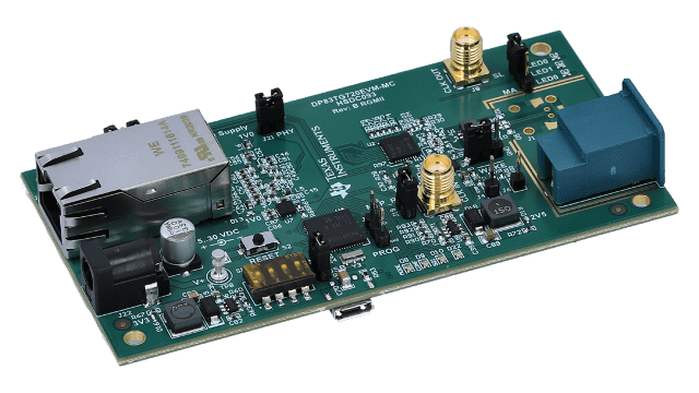 DP83TG720EVM-MC DP83TG720 evaluation module for 1Gbps media converter angled board image