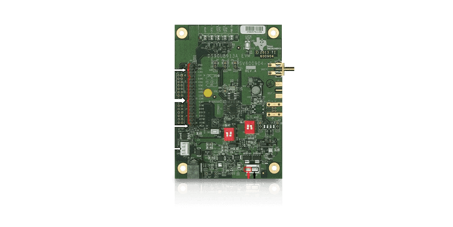 DS90UB913A-CXEVM Módulo de evaluación de serializador FPD-Link III top board image