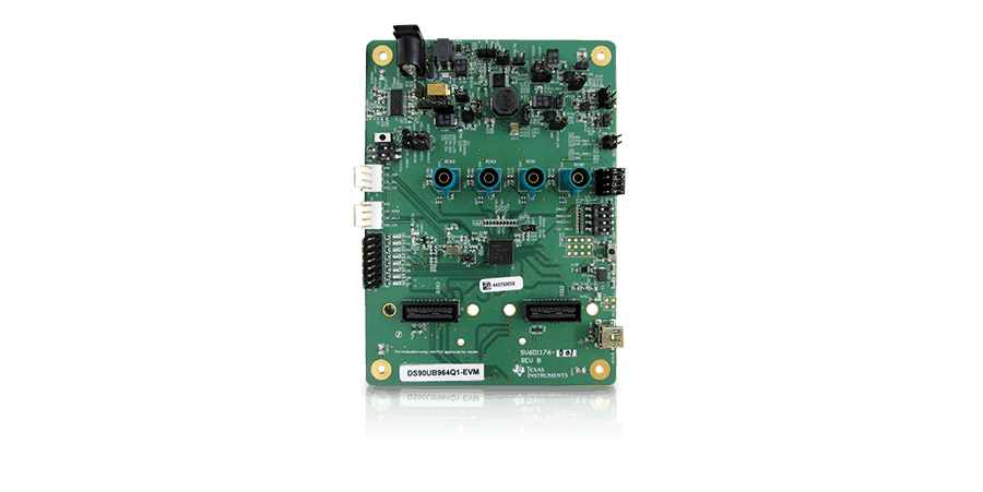 DS90UB964-Q1EVM FPD-Link III Camera Hub Deserializer Evaluation Module top board image