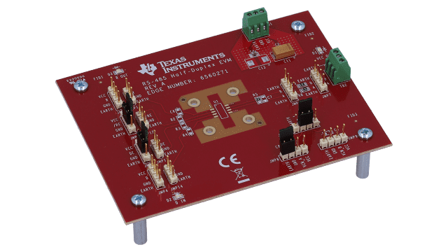 RS485-HF-DPLX-EVM RS-485-Halbduplex-Evaluierungsmodul angled board image
