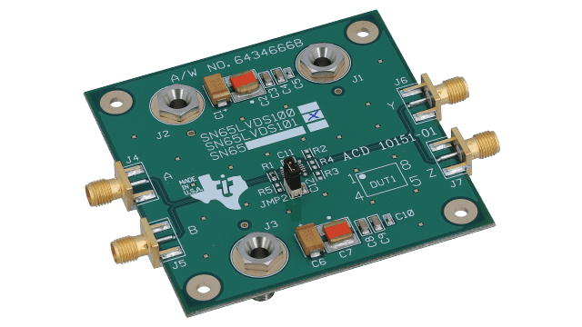 SN65LVDS101EVM SN65LVDS101 Evaluation Module angled board image