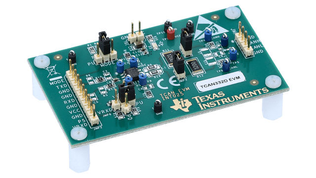 TCAN332EVM TCAN33x Dual Site Industrial CAN Evaluation Module (EVM) angled board image