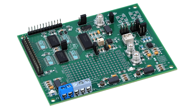 THS5661EVM THS5661A 12-Bit, 125-MSPS Digital-to-Analog Converter Evaluation Module angled board image