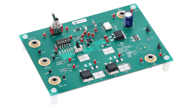 TPS2350EVM Telekommunikation, -48 V, OR-ing-Dioden-Ersatzprodukt, TPS2350-Evaluierungsmodul angled board image