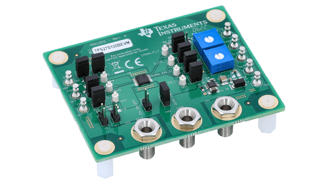 TPS27S100BEVM TPS27S100B 40-V, 80-mΩ Single-Channel High-Side Switch Evaluation Module angled board image