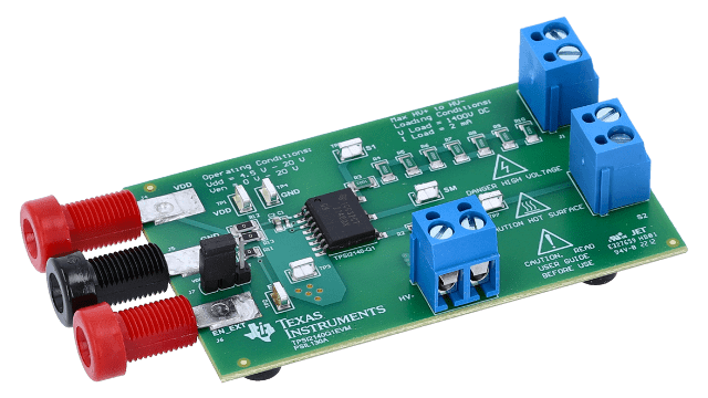 TPSI2140Q1EVM TPSI2140-Q1 evaluation module for 1400-V, 50-mA, isolated switch with 2-mA avalanche rating angled board image