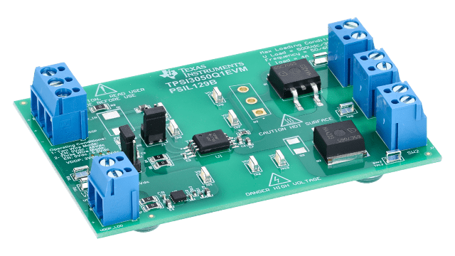 TPSI3050Q1EVM Módulo de evaluación TPSI3050-Q1 para controlador de interruptor de carga con aislamiento reforzado para automoción angled board image